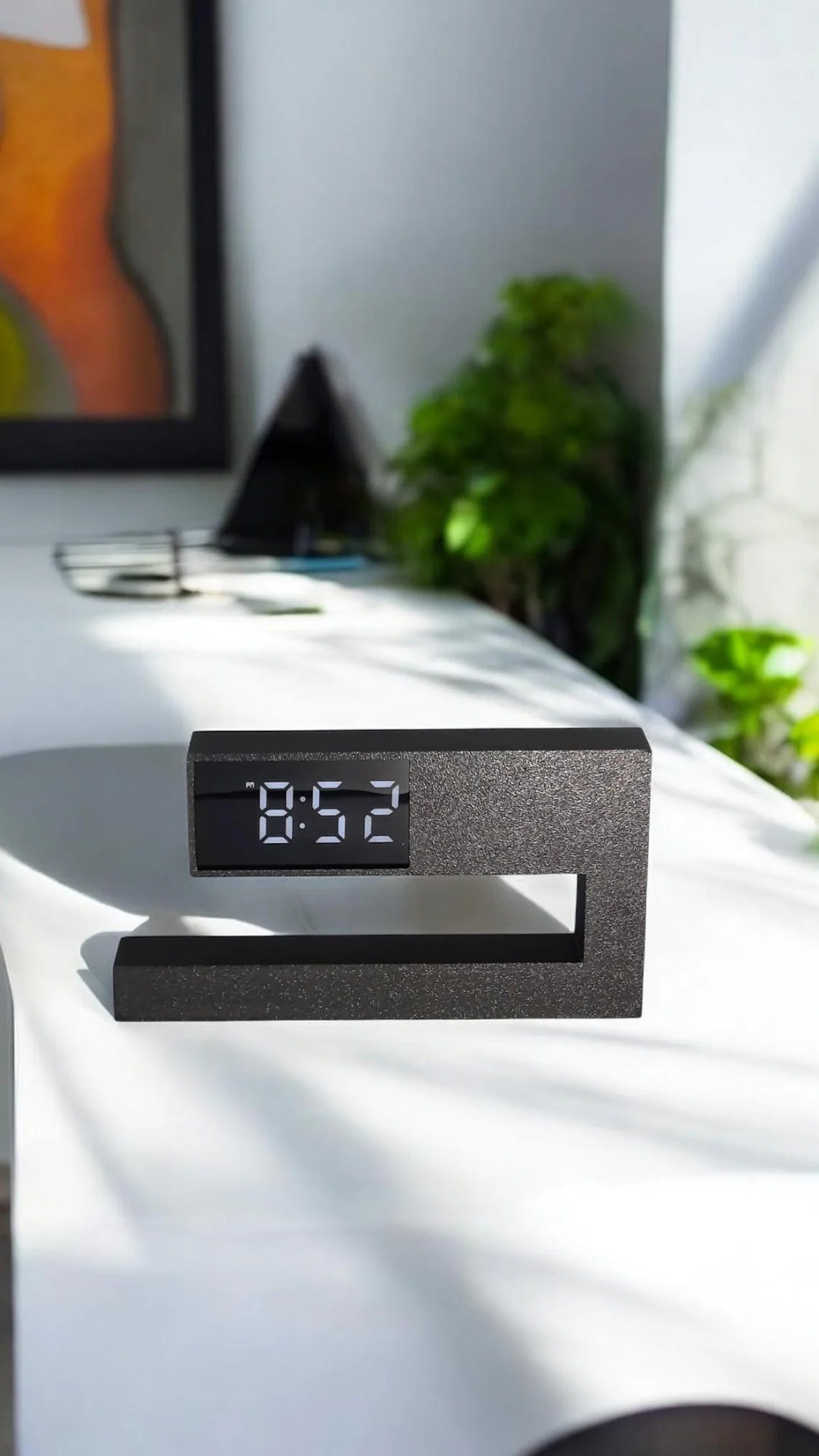 Mid Century Hollow Frame LED Digital Desk Clock