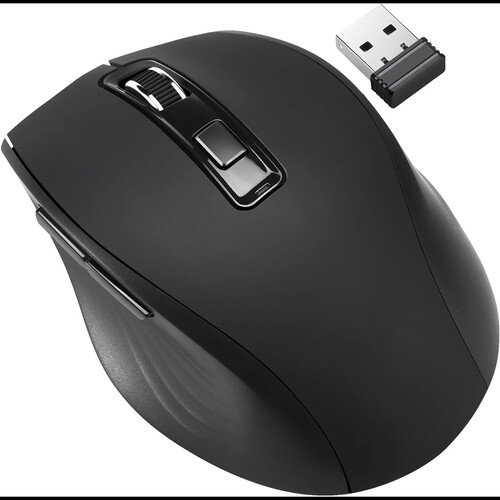 6 Button Dual Mode 2.4G Bluetooth 5.3 Ergonomic Wireless Mouse