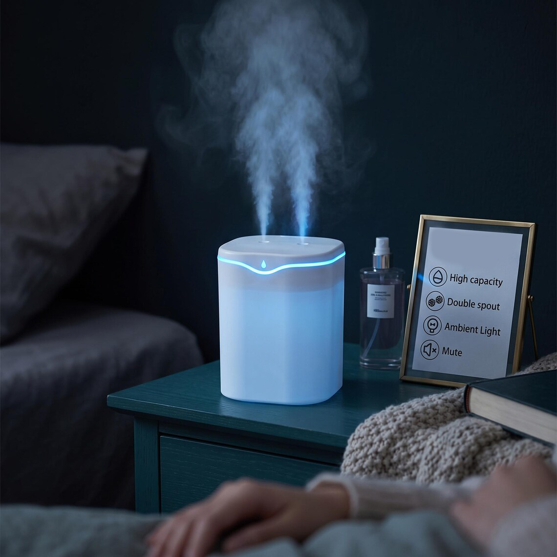 2000ml Dual Nozzle USB Desktop Mist Humidifier