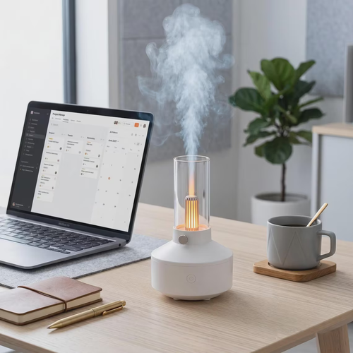 Flame Visual USB Mini Aroma Humidifier Lamp