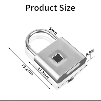 Portable USB Recharge Fingerprint Padlock