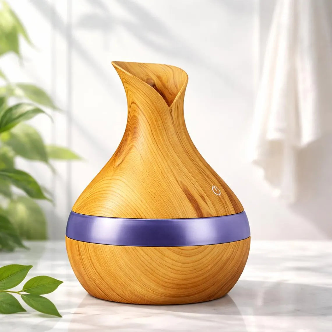 300ml Wood Grain Remote Control Aroma Humidifier Diffuser