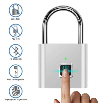 Portable USB Recharge Fingerprint Padlock